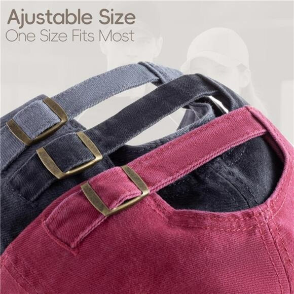 2 Pack Vintage Washed Baseball Caps Adjustable Cotton Hats for Men Women - Picture 4 of 7